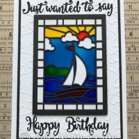 Sailboat Stained Glass Window